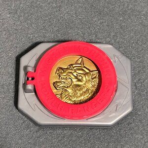 Vintage 90s Mighty Morphin Power Rangers Buckle w/ 2 Bronze Double Sided Coins